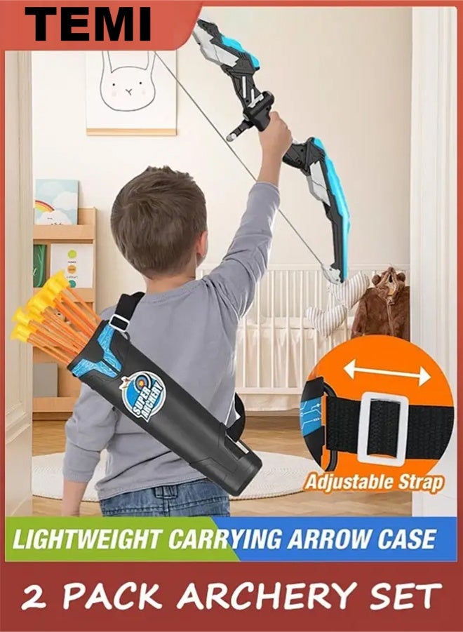 TEMI Archery Set - Includes  Bows,  Suction Cup Arrows & 2 Quivers & Standing Target, Outdoor Light Up Toys for Indoor Outdoor Sport Gifts for Boys Girls - Image 3